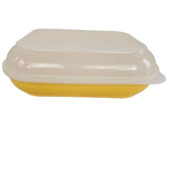 Vintage Season N Serve Large Meat Marinade Tenderizer Container With Lid Yellow - Picture 3 of 9